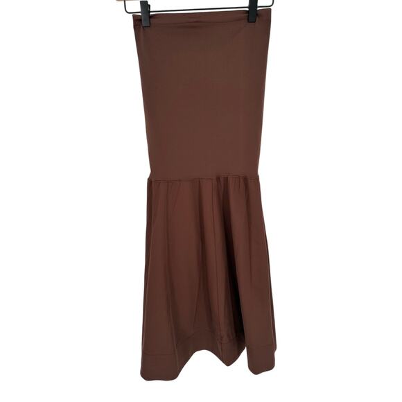 Wolford Convertible Dress Skirt Aline Flare Strapless Brown Summer Vacay Party 6 - Picture 1 of 11